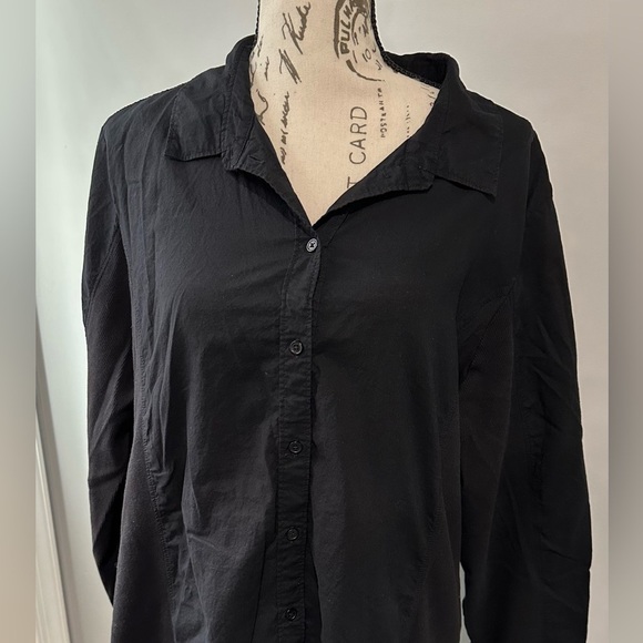 🖤 Lane Bryant Black Hidden Placket Button Shirt - Size 16 - 100% Cotton - 🖤 - Picture 6 of 13